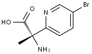 (S)-2-amino-2-(5-bromopyridin-2-yl)propanoic acid Struktur
