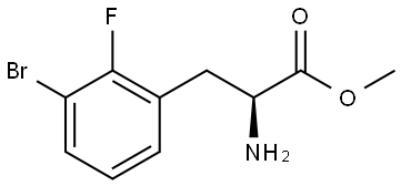 methyl (S)-2-amino-3-(3-bromo-2-fluorophenyl)propanoate Struktur