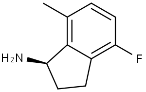 (1R)-4-FLUORO-7-METHYL-2,3-DIHYDRO-1H-INDEN-1-AMINE Struktur