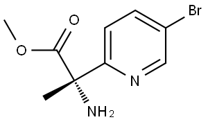 methyl (S)-2-amino-2-(5-bromopyridin-2-yl)propanoate Struktur