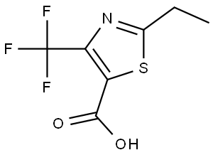 2-乙基-4-(三氟甲基)噻唑-5-羧酸, 1215984-99-8, 結(jié)構(gòu)式