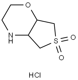 Hexahydro-2H-thieno[3,4-b][1,4]oxazine 6,6-dioxide hydrochloride Struktur