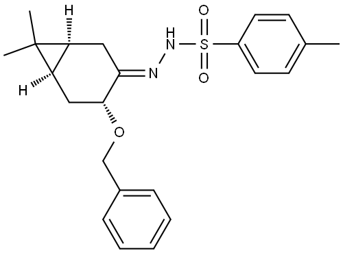 N'-[(1S,3E,4R,6R)-4-(BENZYLOXY)-7,7-DIMETHYLBICYCLO[4.1.0]HEPT-3-YLIDENE]-4-METHYLBENZENESULFONOHYDRAZIDE Struktur