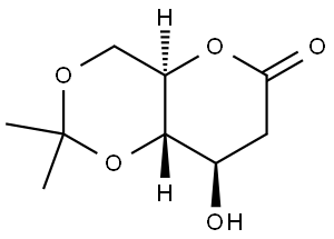 (4AR,8R,8AS)-8-HYDROXY-2,2-DIMETHYLTETRAHYDROPYRANO[3,2-D][1,3]DIOXIN-6(7H)-ONE Struktur