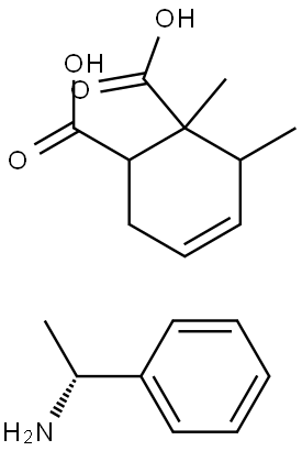 1,6-DIMETHYL-4-CYCLOHEXENE-1,2-DICARBOXYLIC ACID COMPOUND WITH (1R)-1-PHENYLETHANAMINE Struktur