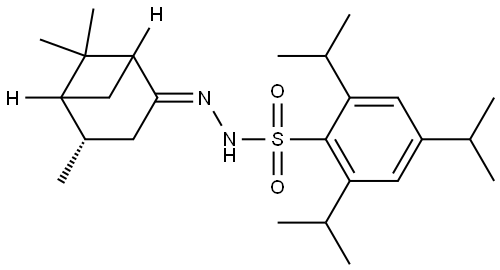 2,4,6-TRIISOPROPYL-N'-[(2E,4S)-4,6,6-TRIMETHYLBICYCLO[3.1.1]HEPT-2-YLIDENE]BENZENESULFONOHYDRAZIDE Struktur