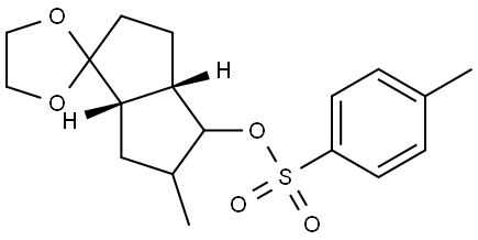 (3A'S,6A'S)-5'-METHYLHEXAHYDRO-2'H-SPIRO[[1,3]DIOXOLANE-2,1'-PENTALENE]-4'-YL 4-METHYLBENZENESULFONATE Struktur