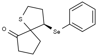 (4R)-4-(PHENYLSELANYL)-1-THIASPIRO[4.4]NONAN-6-ONE Struktur