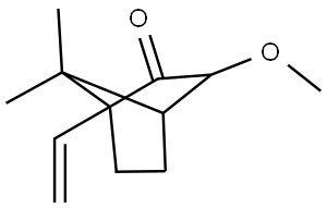 3-METHOXY-7,7-DIMETHYL-1-VINYLBICYCLO[2.2.1]HEPTAN-2-ONE Struktur