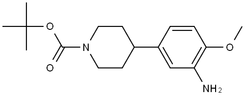 tert-Butyl 4-(3-amino-4-methoxyphenyl)piperidine-1-carboxylate Struktur