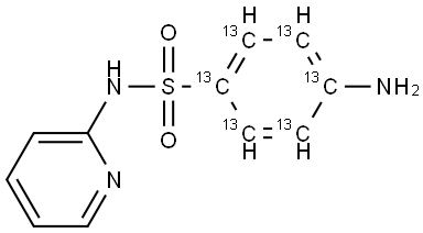 Sulfapyridine-13C6 Struktur
