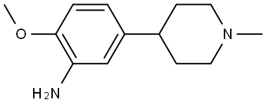 Benzenamine, 2-methoxy-5-(1-methyl-4-piperidinyl)- Struktur
