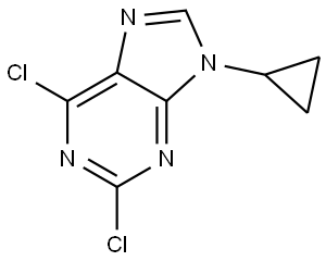 2,6-Dichloro-9-cyclopropyl-9H-purine Struktur