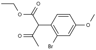 ethyl 2-(2-bromo-4-methoxy-phenyl)-3-oxo-butanoate Struktur