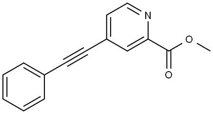 2-Pyridinecarboxylic acid, 4-(2-phenylethynyl)-, methyl ester Struktur