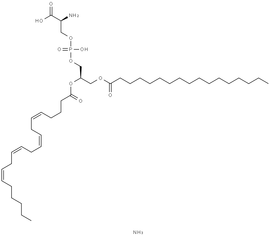 1-heptadecanoyl-2-(5Z,8Z,11Z,14Z-eicosatetraenoyl)-sn-glycero-3-phospho-L-serine (ammonium salt), methanol solution(17:0-20:4 PS) Struktur