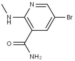 5-Bromo-2-(methylamino)-3-pyridinecarboxamide Struktur