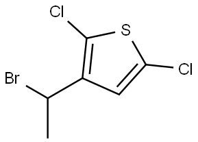 3-(1-Bromoethyl)-2,5-dichlorothiophene Struktur