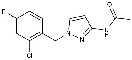 N-(1-(2-chloro-4-fluorobenzyl)-1H-pyrazol-3-yl)acetamide Struktur