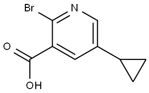 2-Bromo-5-cyclopropylnicotinic acid Struktur