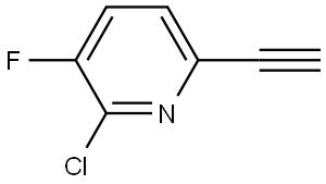 2-Chloro-6-ethynyl-3-fluoropyridine Struktur