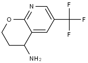 6-(Trifluoromethyl)-3,4-dihydro-2H-pyrano[2,3-b]pyridin-4-amine Struktur