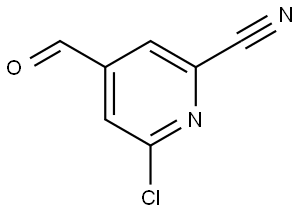6-Chloro-4-formylpicolinonitrile Struktur