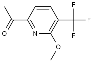 1-(6-Methoxy-5-(trifluoromethyl)pyridin-2-yl)ethanone Struktur
