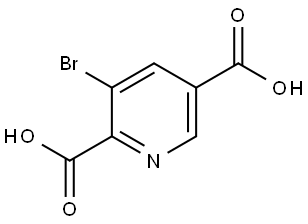 3-Bromo-2,5-pyridinedicarboxylic acid Struktur