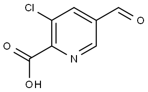 3-chloro-5-formylpicolinic acid Struktur