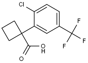 1-(2-chloro-5-(trifluoromethyl)phenyl)cyclobutane-1-carboxylic acid Struktur