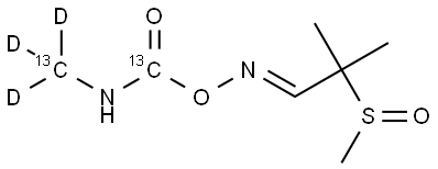 Aldicarb sulfoxide-[13C2,D3] Struktur
