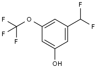 3-(difluoromethyl)-5-(trifluoromethoxy)phenol Struktur