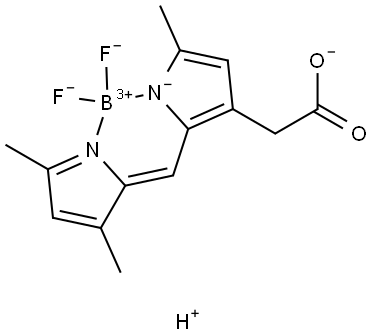 Bodi Fluor? 488 acid [equivalent to Bodipy? FL] *CAS 126250-42-8* Struktur