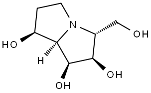 (1S,7aβ)-Hexahydro-3β-(hydroxymethyl)-1H-pyrrolizine-1α,2α,7α-triol Struktur