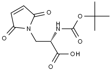 (S)-2-((Tert-butoxycarbonyl)amino)-3-(2,5-dioxo-2,5-dihydro-1H-pyrrol-1-yl)propanoic acid Struktur