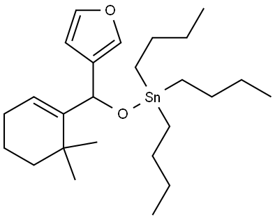 TRIBUTYL[(6,6-DIMETHYL-1-CYCLOHEXEN-1-YL)(3-FURYL)METHOXY]STANNANE Struktur