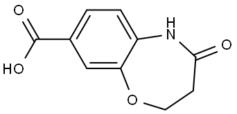 4-Oxo-2,3,4,5-tetrahydrobenzo[b][1,4]oxazepine-8-carboxylic acid Struktur