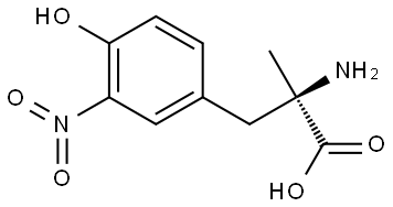 (2R)-2-amino-3-(4-hydroxy-3-nitrophenyl)-2-methylpropanoic acid Struktur