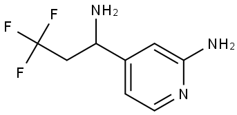 4-(1-Amino-3,3,3-trifluoropropyl)pyridin-2-amine Struktur