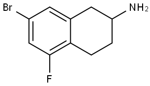 7-Bromo-5-fluoro-1,2,3,4-tetrahydronaphthalen-2-amine Struktur