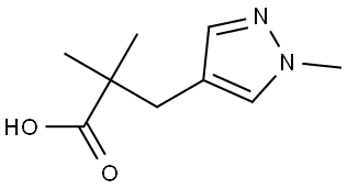 2,2-Dimethyl-3-(1-methyl-1H-pyrazol-4-yl)propanoic acid Struktur