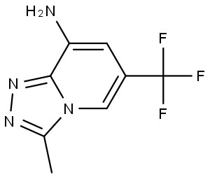 3-Methyl-6-(trifluoromethyl)-[1,2,4]triazolo[4,3-a]pyridin-8-amine Struktur