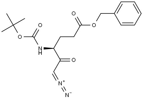 Hexanoic acid, 6-diazo-4-[[(1,1-dimethylethoxy)carbonyl]amino]-5-oxo-, phenylmethyl ester, (4S)-