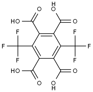 1,2,4,5-Benzenetetracarboxylic acid, 3,6-bis(trifluoromethyl)- Struktur