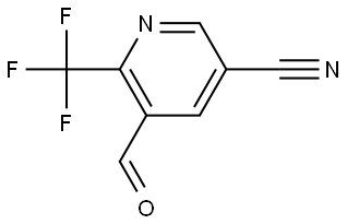 5-Formyl-6-(trifluoromethyl)nicotinonitrile Struktur