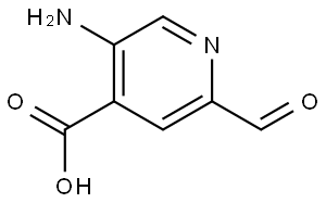 5-Amino-2-formyl-4-pyridinecarboxylic acid Struktur