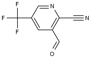 3-Formyl-5-(trifluoromethyl)picolinonitrile Struktur