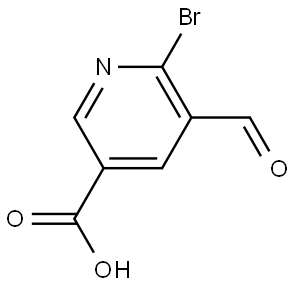 6-Bromo-5-formylnicotinic acid Structure