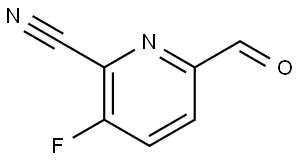 3-Fluoro-6-formyl-2-pyridinecarbonitrile Struktur